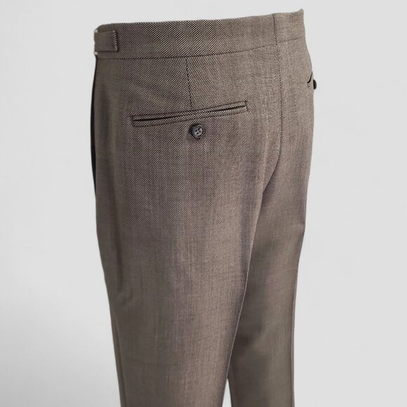J. Crew Buckled Belt-less Wool Birdseye Dress Pants W32xL31 - Picture 6 of 10